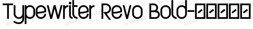 Typewriter Revo Bold字体转换